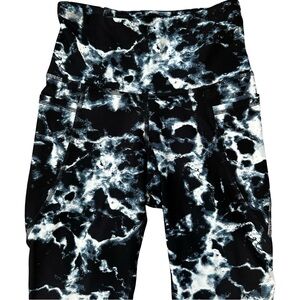 Old Navy Active Leggings Black White Marble Print Size XS